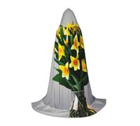 TTIGLHOH Bouquet de jonquilles longue cape pour adolescents - Équipement de cosplay, bal masqué, vampire, sorcière, fête d'Halloween