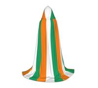 TTIGLHOH Cape longue avec drapeau de la Côte d'Ivoire pour adolescents - Équipement de cosplay, bal masqué, vampire, sorcière, fête d'Halloween