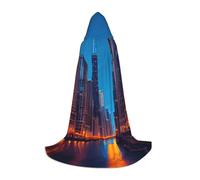 TTIGLHOH Cape longue de nuit de Chicago pour adolescents, équipement de cosplay, bal masqué, vampire, sorcière, fête d'Halloween