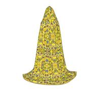 TTIGLHOH Cape longue jaune citron et abeille pour adolescents - Équipement de cosplay, bal masqué, vampire, sorcière, fête d'Halloween