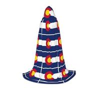 TTIGLHOH Cape longue pour adolescents avec drapeau de l'État du Colorado, équipement de cosplay, bal masqué, vampire, sorcière, fête d'Halloween