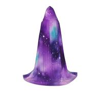 TTIGLHOH Cape longue violette magique galaxie pour adolescents, équipement de cosplay, bal masqué, vampire, sorcière, fête d'Halloween