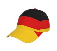 TTIGLHOH Casquette de baseball élégante imprimée drapeau allemand avec visière incurvée en polyester sergé réglable Unisexe Noir