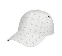 TTIGLHOH Casquette de baseball élégante imprimée lama à visière incurvée en polyester sergé réglable Unisexe Noir