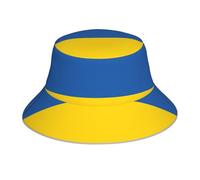 TTIGLHOH Chapeau de soleil double face avec drapeau de l'Ukraine - Réfléchissant - Réversible - Pour la randonnée et la plage - Noir