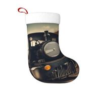 TTIGLHOH Chaussette de Noël traditionnelle avec impression locomotive - 45,7 cm - Merveilleux pour la famille, les enfants et les célébrations saisonnières
