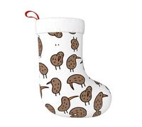 TTIGLHOH Chaussette de Noël traditionnelle classique avec imprimé oiseaux Kiwi - 45,7 cm - Merveilleux pour la famille, les enfants et les célébrations saisonnières