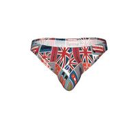 TTIGLHOH Culotte de bikini sexy imprimée des symboles de l'Angleterre pour homme, culotte souple et bombée, taille basse, cadeau pour homme, Noir , L