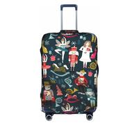 TTIGLHOH Danse de Noël pour femme Motif casse-noisette Protection contre les rayures Ne comprend pas la housse de valise qui empêche les bagages de se mélanger, blanc, XL