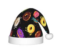 TTIGLHOH Donutchildren Bonnet de Père Noël Noël Velours Confortable Épais Fourrure Vacances