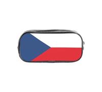 TTIGLHOH Drapeau de la République tchèque - Trousse transparente imprimée - Étanche - Organiseur cosmétique - Sac portable pour outils d'art