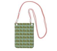 TTIGLHOH Drôle Grenouilles Vertes 1 Impression Voyage Petit Sac à Bandoulière Sac à Main Téléphone Avec Bandoulière Pour Passport Smartphone Portefeuille, rose, Taille unique