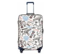 TTIGLHOH Fournitures de barbier - Motif imprimé - Protection contre les rayures - Ne contient pas de housse de valise - Empêche les bagages de se mélanger, blanc, XL