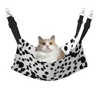 TTIGLHOH Hamac pour animal domestique à gros pois, noir et blanc, pour chats, furets, cochons d'Inde, hamster, chaton