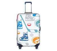 TTIGLHOH Hockey Elements Creative Motif imprimé Protection contre les rayures Ne comprend pas la housse de valise qui empêche les bagages de se mélanger, blanc, S