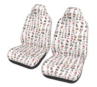 TTIGLHOH Housse de siège de voiture avec motif chihuahua carlin mignon pour SUV, camion, housse de protection avec 2 sièges