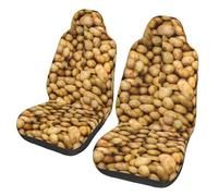 TTIGLHOH Housses de siège de voiture avec pommes de terre de jardin, SUV, camion, housse de protection avec 2 sièges