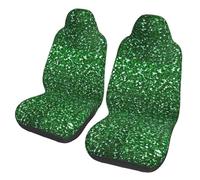 TTIGLHOH Housses de siège de voiture vertes à paillettes scintillantes pour SUV, camion Housse de protection avec 2 sièges