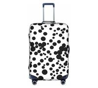 TTIGLHOH Impression à gros pois noir et blanc - Protection contre les rayures - Sans housse de valise - Empêche les bagages de se mélanger, blanc, XL