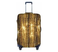 TTIGLHOH Impression à paillettes dorées - Protection contre les rayures - Ne contient pas de housse de valise - Empêche les bagages de se mélanger, blanc, S
