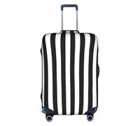 TTIGLHOH Impression à rayures noires et blanches - Protection contre les rayures - Ne contient pas de housse de valise - Empêche les bagages de se mélanger, blanc, S