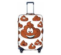 TTIGLHOH Impression amusante de déjections canines - Protection contre les rayures - Ne contient pas de housse de valise - Empêche les bagages de se mélanger, blanc, S