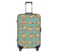 TTIGLHOH Impression carlin de yoga, protection contre les rayures, exclut la housse de valise qui empêche les bagages de se mélanger, blanc, XL