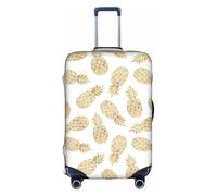 TTIGLHOH Impression de fond en forme d'ananas doré - Protection contre les rayures - Ne contient pas de housse de valise - Empêche les bagages de se mélanger, blanc, M