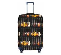 TTIGLHOH Impression de guitare électrique - Protection contre les rayures - Sans housse de valise - Empêche les bagages de se mélanger, blanc, S