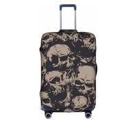 TTIGLHOH Impression graphique rétro avec motif tête de mort - Protection contre les rayures - Ne contient pas de housse de valise - Empêche les bagages de se mélanger, blanc, M