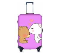 TTIGLHOH Impression ours brun blanc - Protection contre les rayures - Ne contient pas de housse de valise - Empêche les bagages de se mélanger, blanc, L