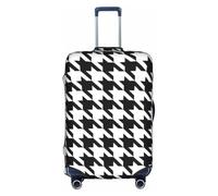 TTIGLHOH Impression pied-de-poule noire - Protection contre les rayures - Sans housse de valise - Empêche les bagages de se mélanger, blanc, XL