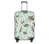 TTIGLHOH La protection anti-rayures pour impression Otters n'inclut pas la housse de valise qui empêche les bagages de se mélanger, blanc, M