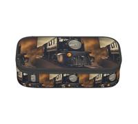TTIGLHOH Locomotive Trousse à crayons de grande capacité pour bureau, université, école, Noir , Taille unique, Organiseur de sac