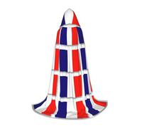 TTIGLHOH Longue cape avec drapeau français pour adolescents, équipement de cosplay, bal masqué, vampire, sorcière, costume d'Halloween