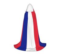 TTIGLHOH Longue cape avec drapeau français pour adolescents, équipement de cosplay, bal masqué, vampire, sorcière, costume d'Halloween