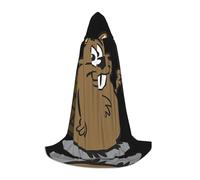 TTIGLHOH Longue cape de castor pour adolescents, équipement de cosplay, bal masqué, vampire, sorcière, costume d'Halloween