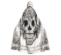 TTIGLHOH Longue cape mexicaine avec capuche pour adulte, gothique pour bal masqué, bal masqué, costume médiéval