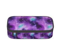 TTIGLHOH Magic Galaxy Sky Trousse à crayons de grande capacité pour le bureau, l'université et l'école Violet, Noir , Taille unique, Organiseur de sac