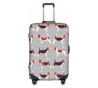 TTIGLHOH Motif Beagle - Protection contre les rayures - Ne contient pas de housse de valise - Empêche les bagages de se mélanger, blanc, XL