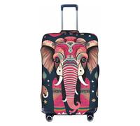 TTIGLHOH Motif éléphant bohémien - Protection contre les rayures - Ne contient pas de housse de valise - Empêche les bagages de se mélanger, blanc, XL