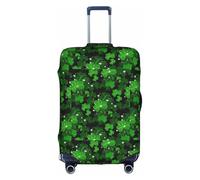 TTIGLHOH Motif feuilles de la Saint-Patrick - Protection contre les rayures - Ne contient pas de housse de valise - Empêche les bagages de se mélanger, blanc, L