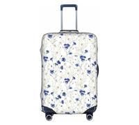 TTIGLHOH Motif fleurs et bleuets, marguerites, protection contre les rayures, exclut la housse de valise qui empêche les bagages de se mélanger, blanc, S