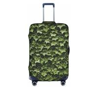 TTIGLHOH Motif floral tourbillons de lierre - Protection contre les rayures - Ne contient pas de housse de valise - Empêche les bagages de se mélanger, blanc, L