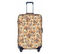 TTIGLHOH Motif Labrador Retriever - Protection contre les rayures - Ne contient pas de housse de valise - Empêche les bagages de se mélanger, blanc, L