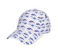TTIGLHOH Orca Killer Whale Print Casquette de baseball élégante imprimée à visière incurvée en polyester sergé réglable Unisexe Noir
