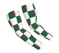 TTIGLHOH Paire de manchons de protection solaire avec drapeau de l'Algérie pour randonnée, cyclisme, bateau