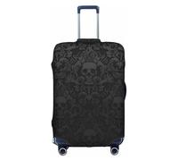 TTIGLHOH Papier peint gothique imprimé tête de mort prêt à voyager, protection contre les rayures, exclut la housse de valise empêche les bagages de se mélanger, blanc, M