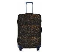 TTIGLHOH Papier peint noir et doré - Protection contre les rayures - Sans housse de valise - Empêche les bagages de se mélanger, blanc, L