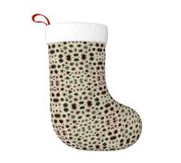 TTIGLHOH Petoskey Chaussette de Noël traditionnelle avec imprimé pierre colorée 45,7 cm Merveilleux pour la famille, les enfants et les célébrations saisonnières